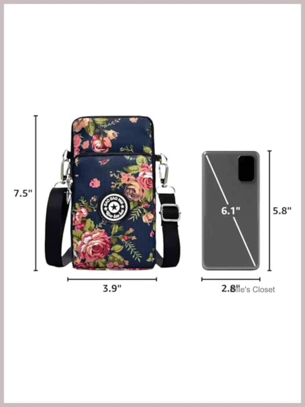 Lightweight Nylon Crossbody Bag with Adjustable Strap for Women